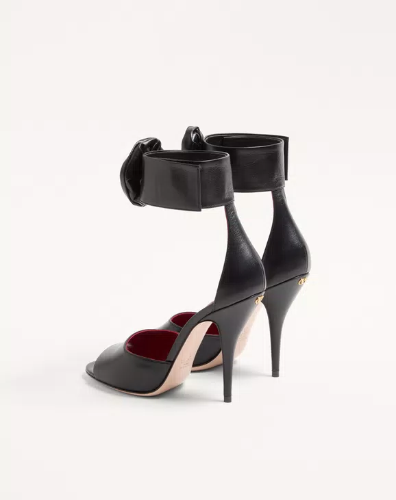 Valentino Drip Rose Kidskin Sandal With Crystals 105Mm - Image 4